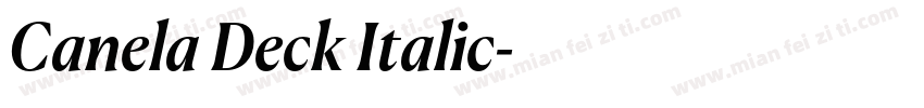 Canela Deck Italic字体转换